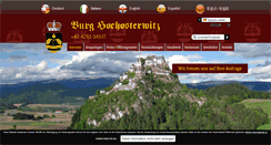 Desktop Screenshot of burg-hochosterwitz.com
